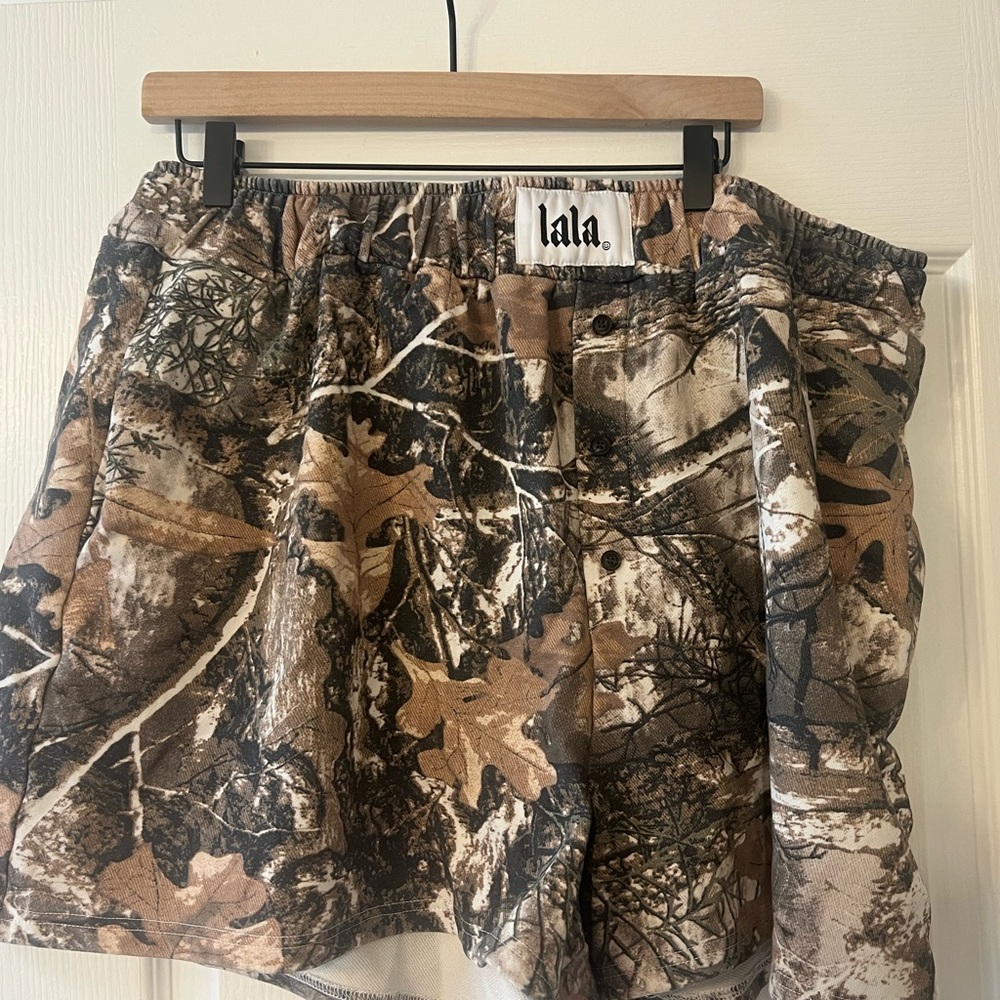 Dressed in LaLa Camo Shorts